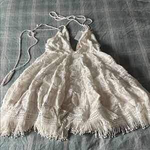 Rococo Sand White Mini Dress